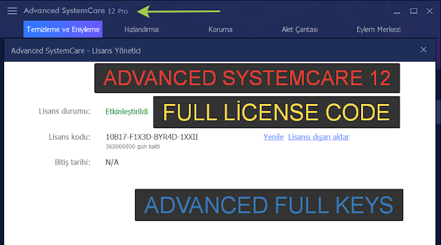advanced systemcare ultimate 12 serial key